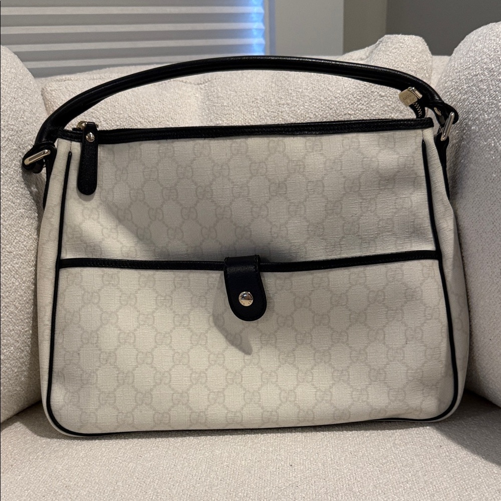 Gucci Beige and Black Shoulder Bag